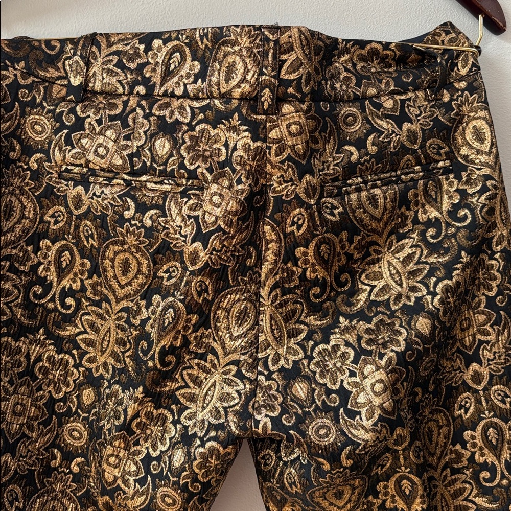 Paul & Joe Brocade Black and Gold Cropped Pants - Picture 6 of 14